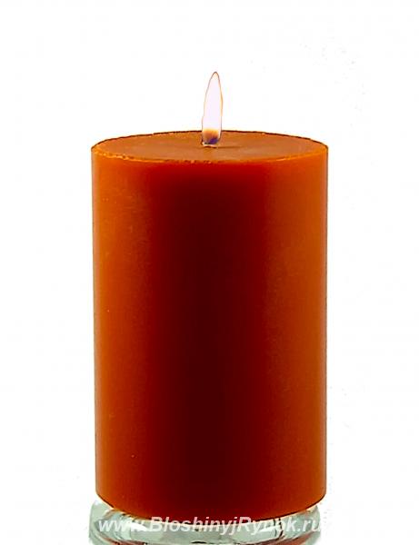 Купить цилиндрическую свечу. Цвет - оранжевый.. Россия, Москва